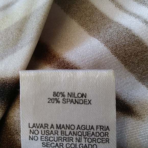 Gossip Collection Stretch Bikini Fold Over Swim Bottom MEDIUM Black Multicolor - Picture 5 of 11